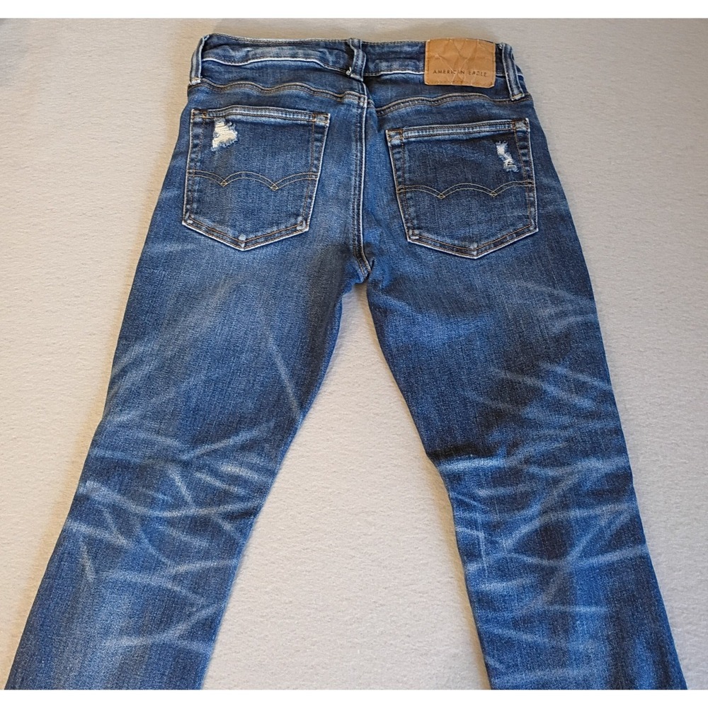 American Eagle NeXt Level AirFlex Slim Distressed Jeans Men's 28x30 - Picture 11 of 12